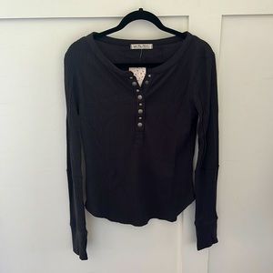 Free People Waffle shirt